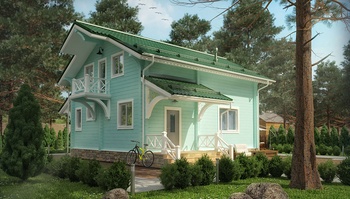 Дом 140 м2 из бруса камерной сушки сечением 190х190